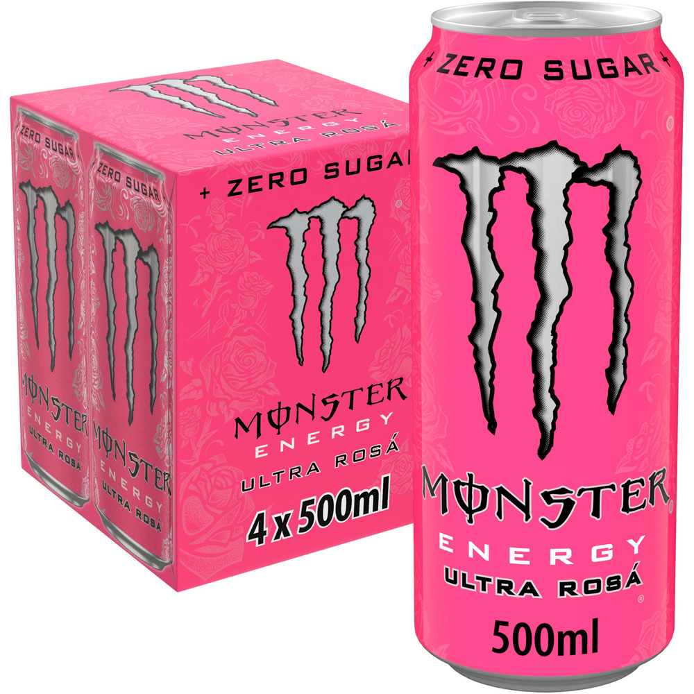 Monster Ultra Rosa Energy Drink 4 x 500ml