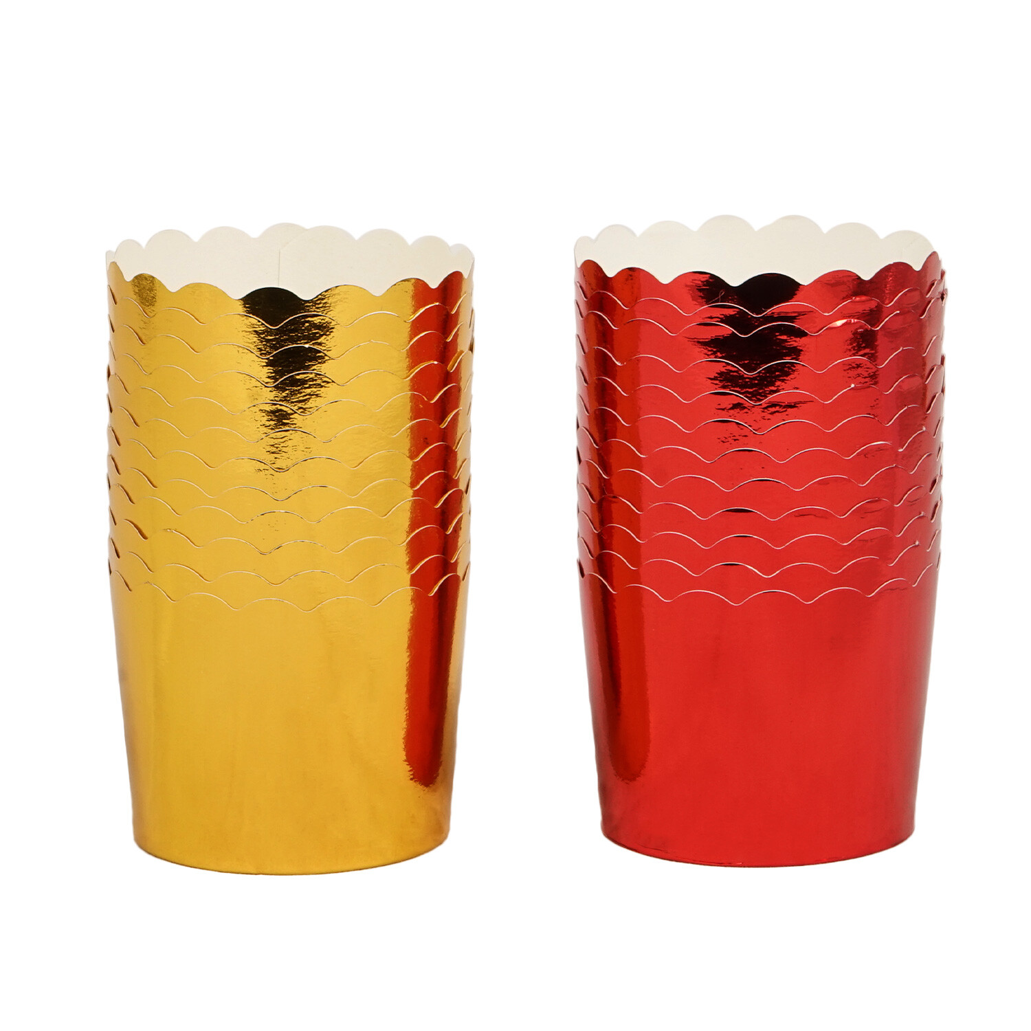 Pack of 24 Red and Gold Muffin Card Cases