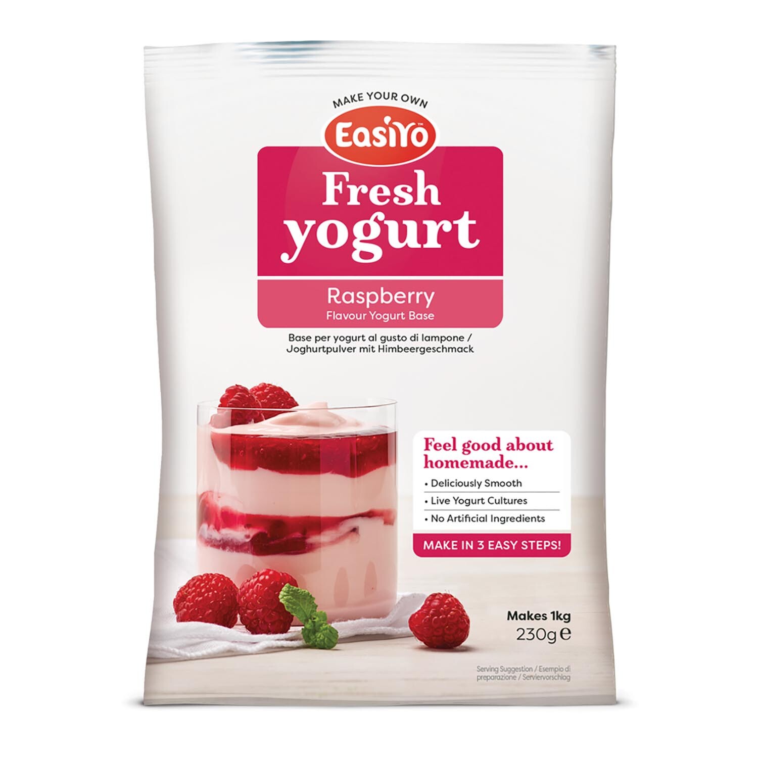 EasiYo Raspberry Yoghurt Base - White