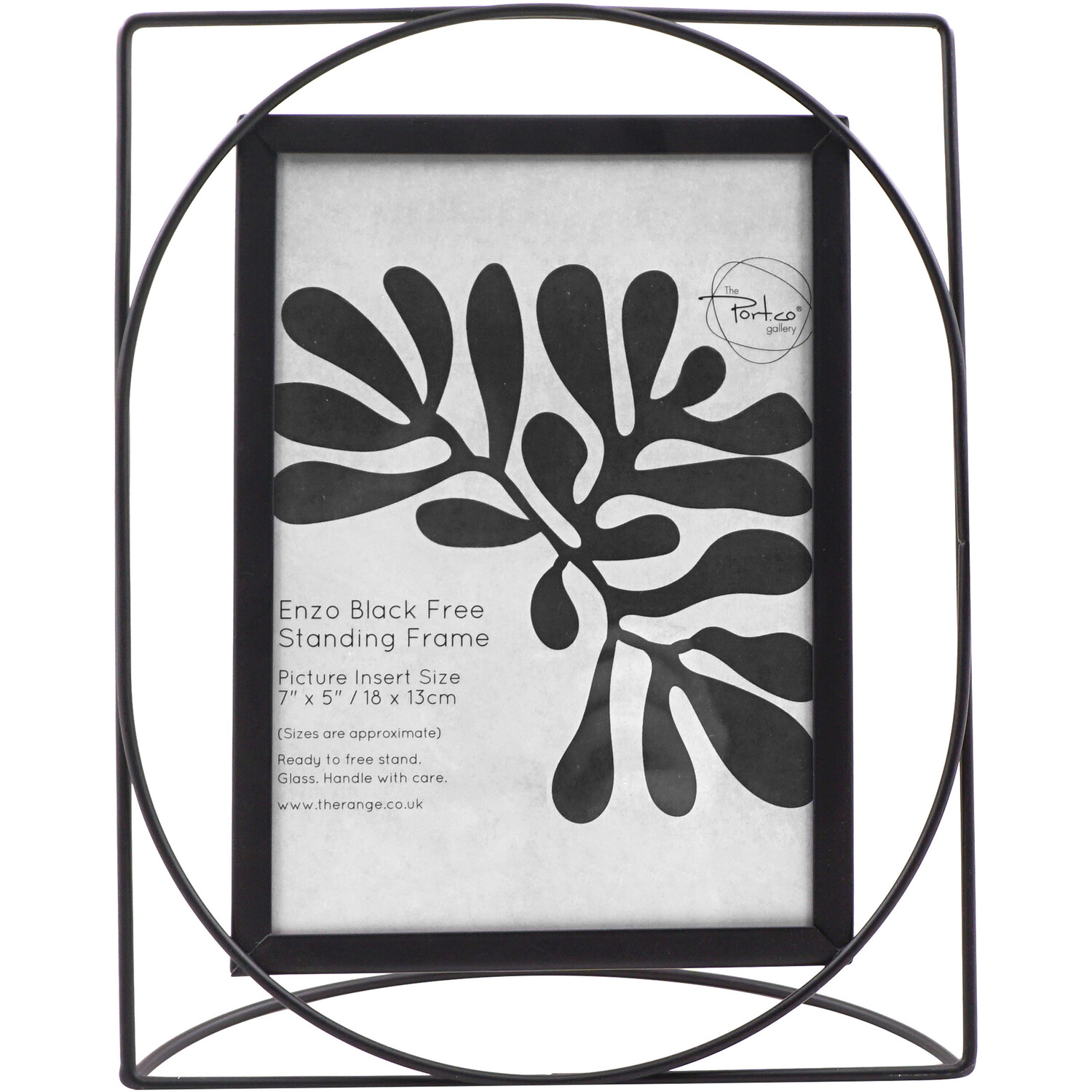 The Port. Co Gallery Enzo Black Free Standing Frame 7 x 5 inch