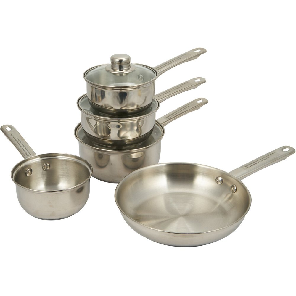 5-Piece Stainless Steel Cookware Set Chrome