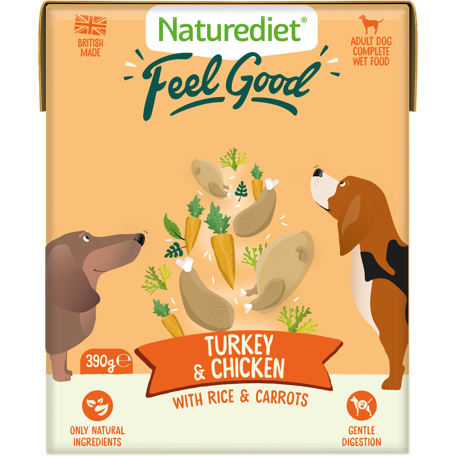 Naturediet Feel Good Wet Dog Food - Turkey and Chicken