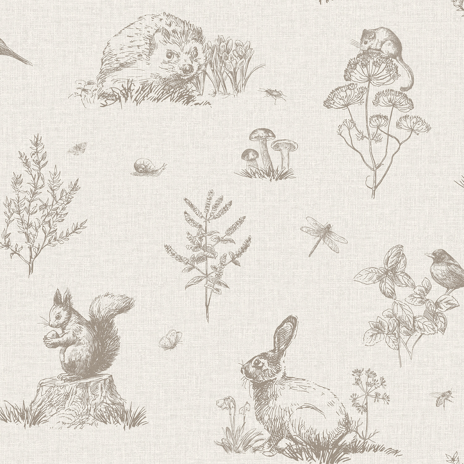 Arthouse - Country Walk Wallpaper - Linen Effect - 10.5m