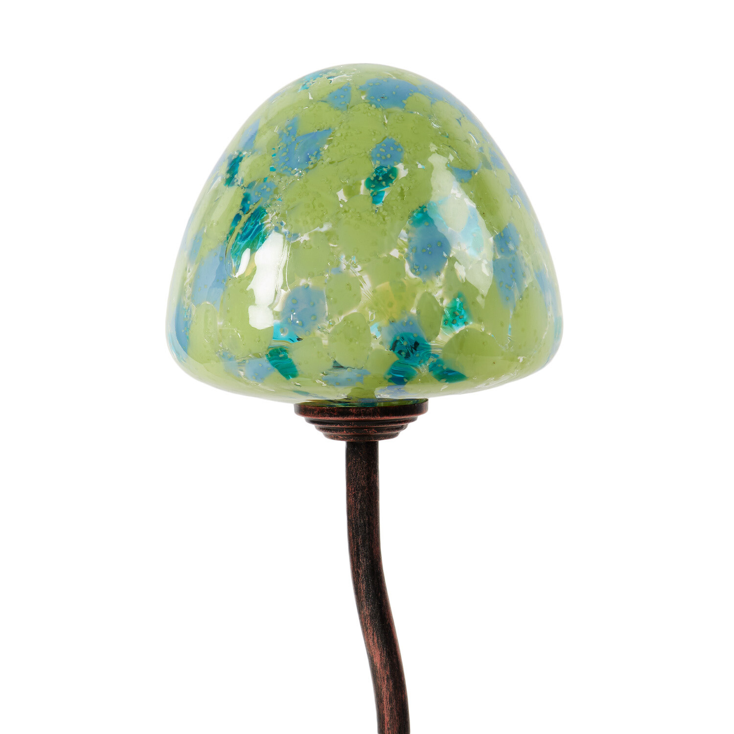 Single Glass Glow In The Dark Mushroom Stake in Assorted styles
