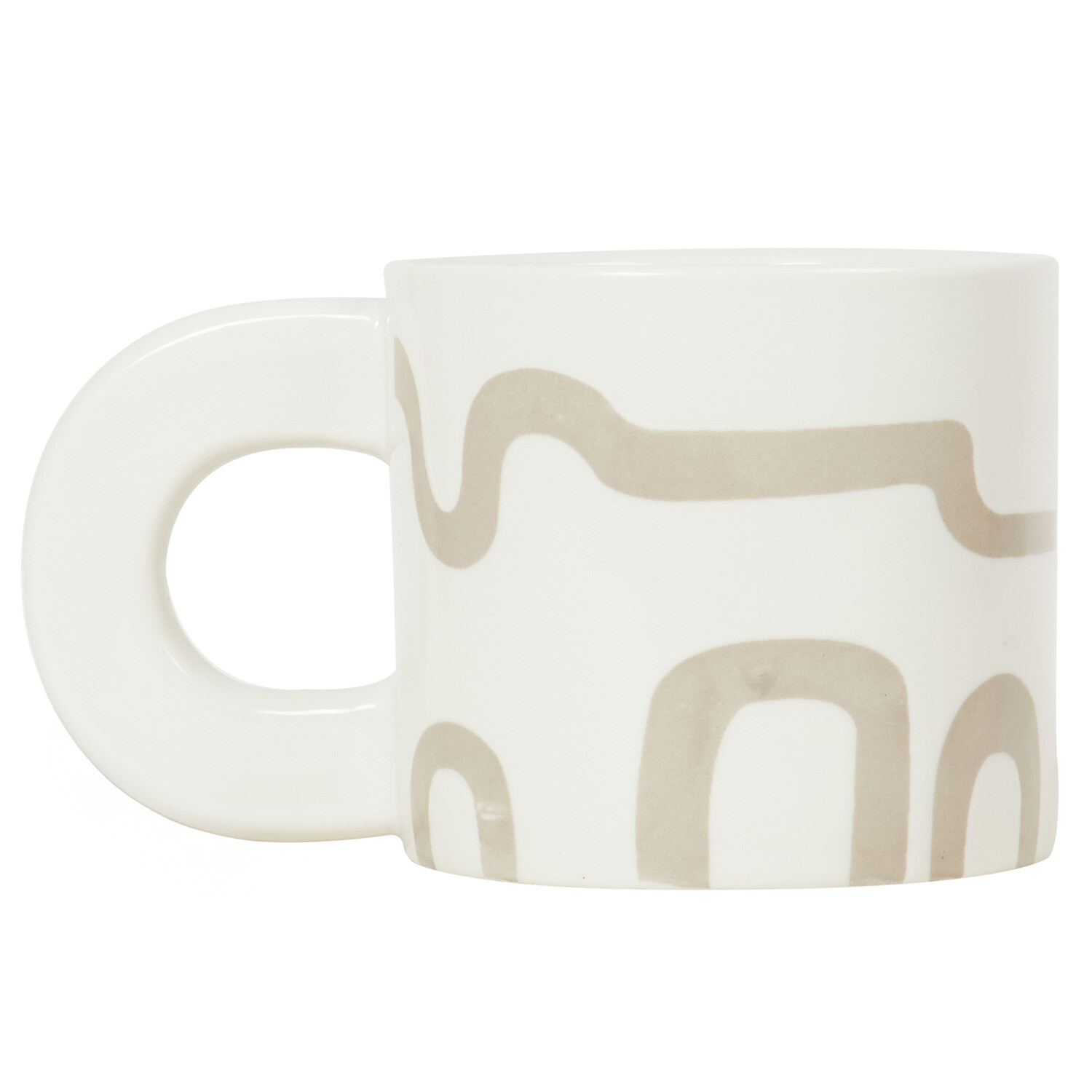 Set of 4 Abstract Mugs - Neutral