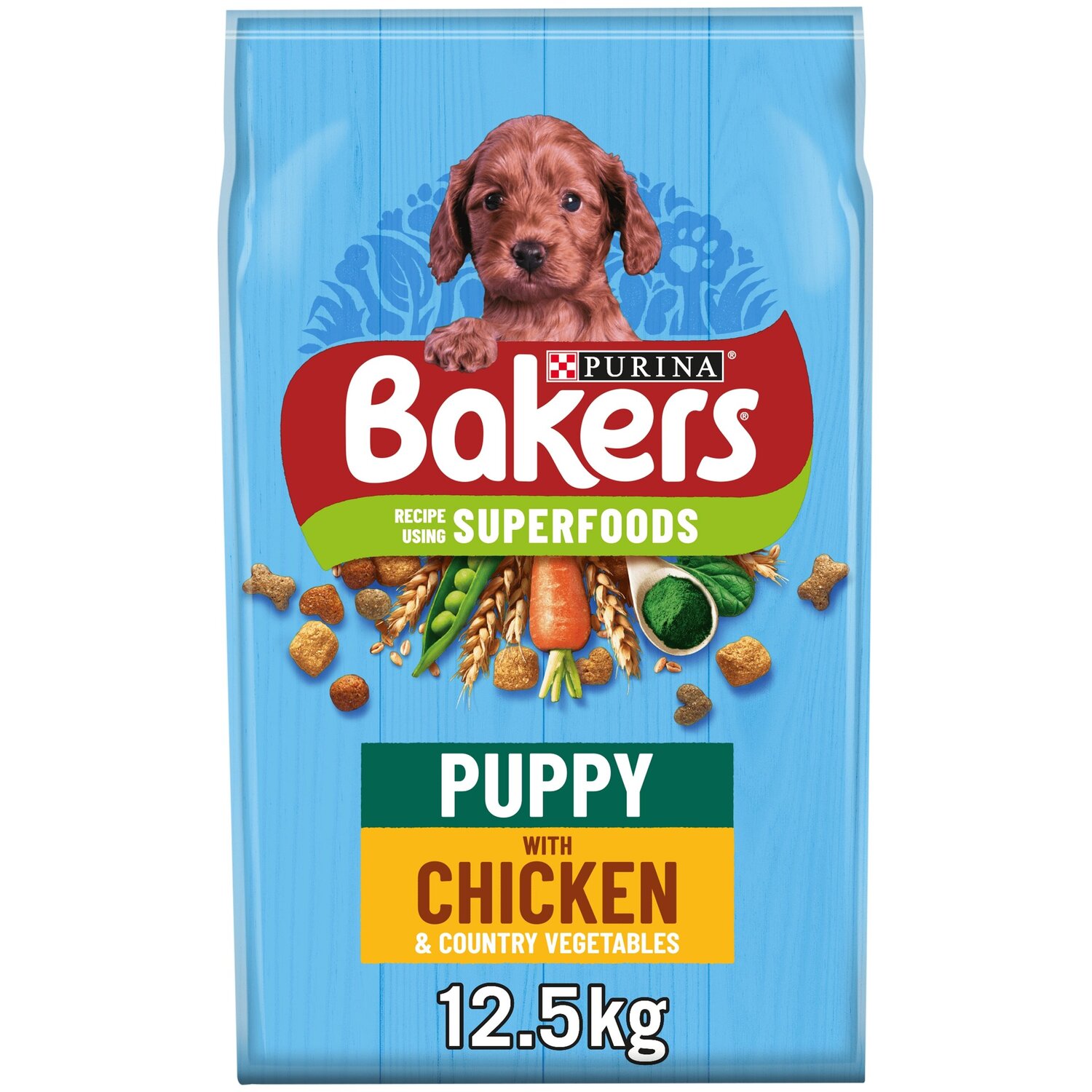 Bakers Complete Puppy Food with Chicken and Country Vegetables 12.5kg