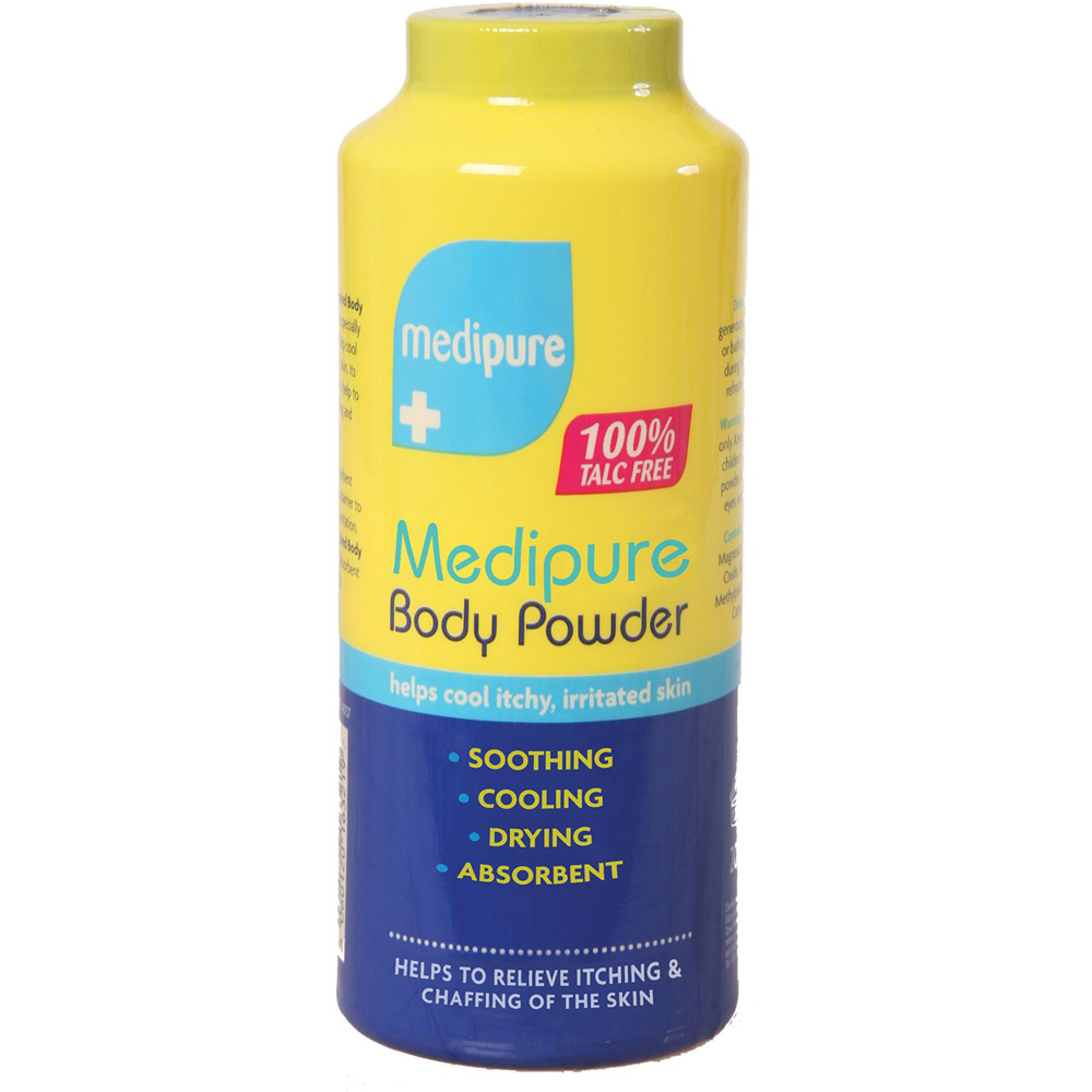 Medipure Medicated Body Powder - Small Size - 100% Talc Free - Cooling Itchy Skin Relief