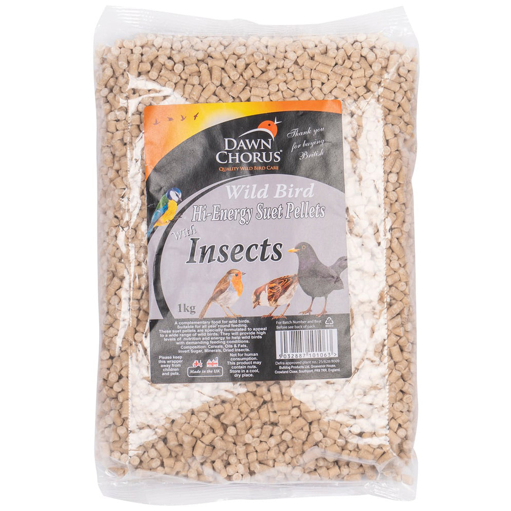 Dawn Chorus Suet Pellets with Insects Wild Bird Food 1kg