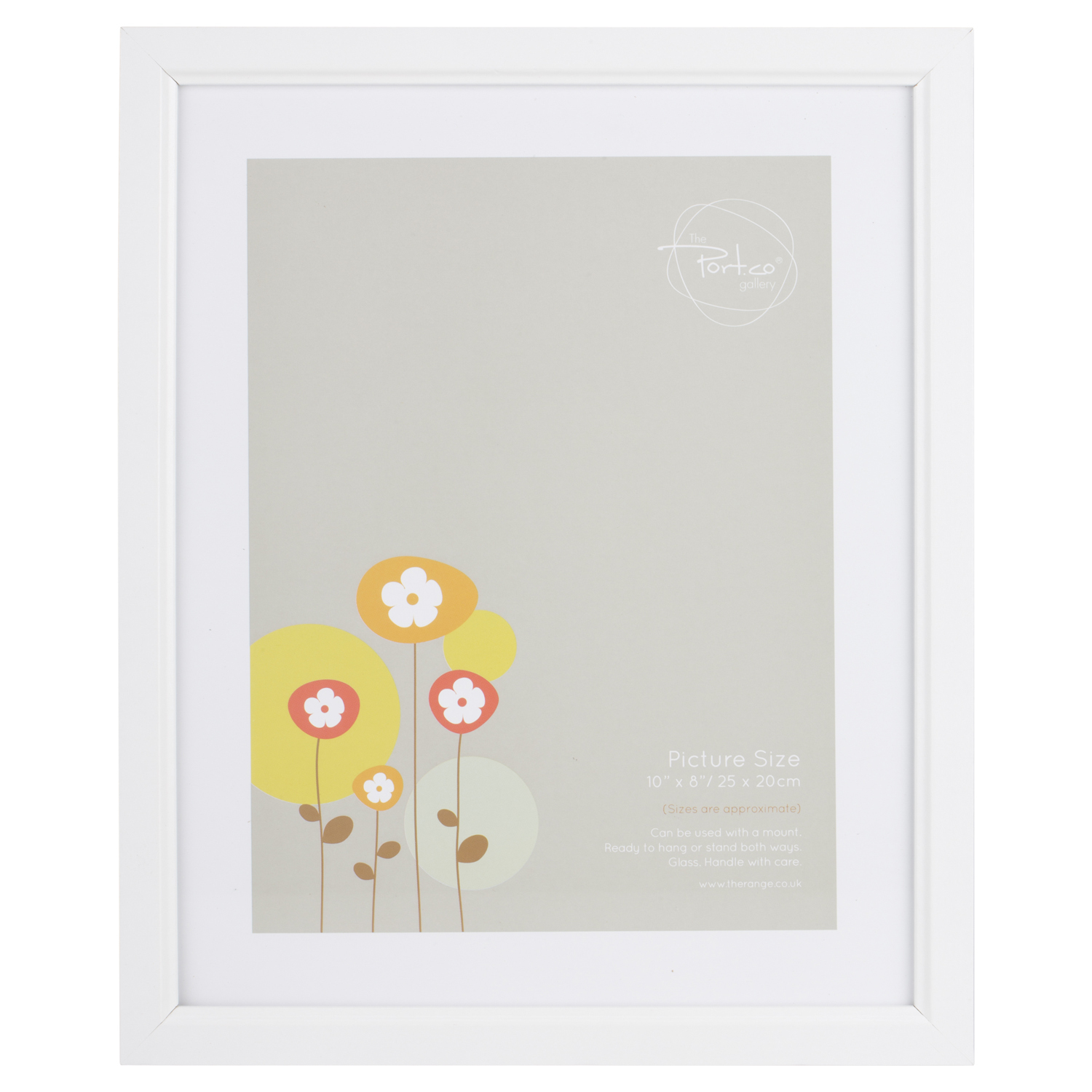 The Port Gallery White Ridged Photo Frame 10 x 8 inch