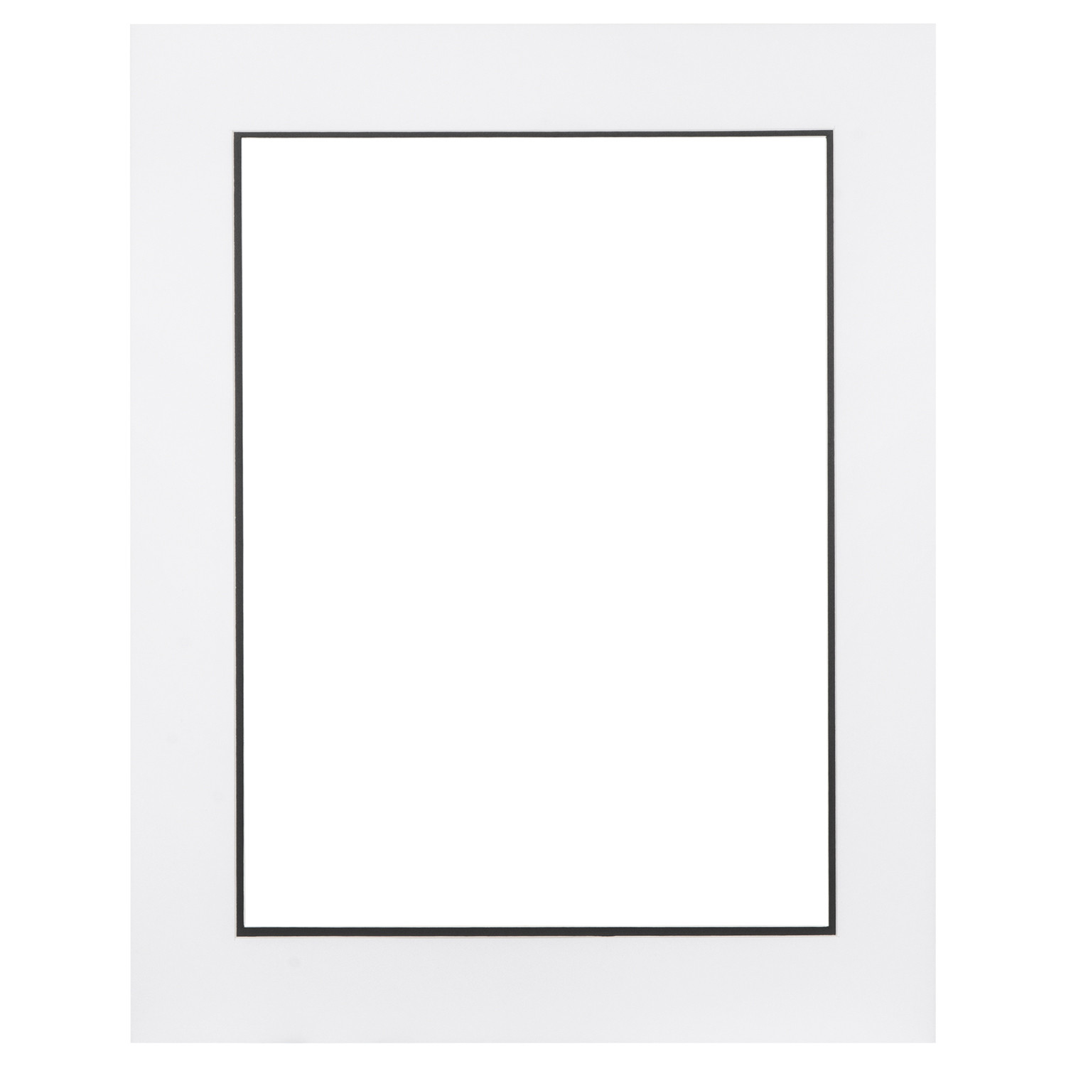 Black and White Double Picture Photo Frame Mounted 16 x 12 inch