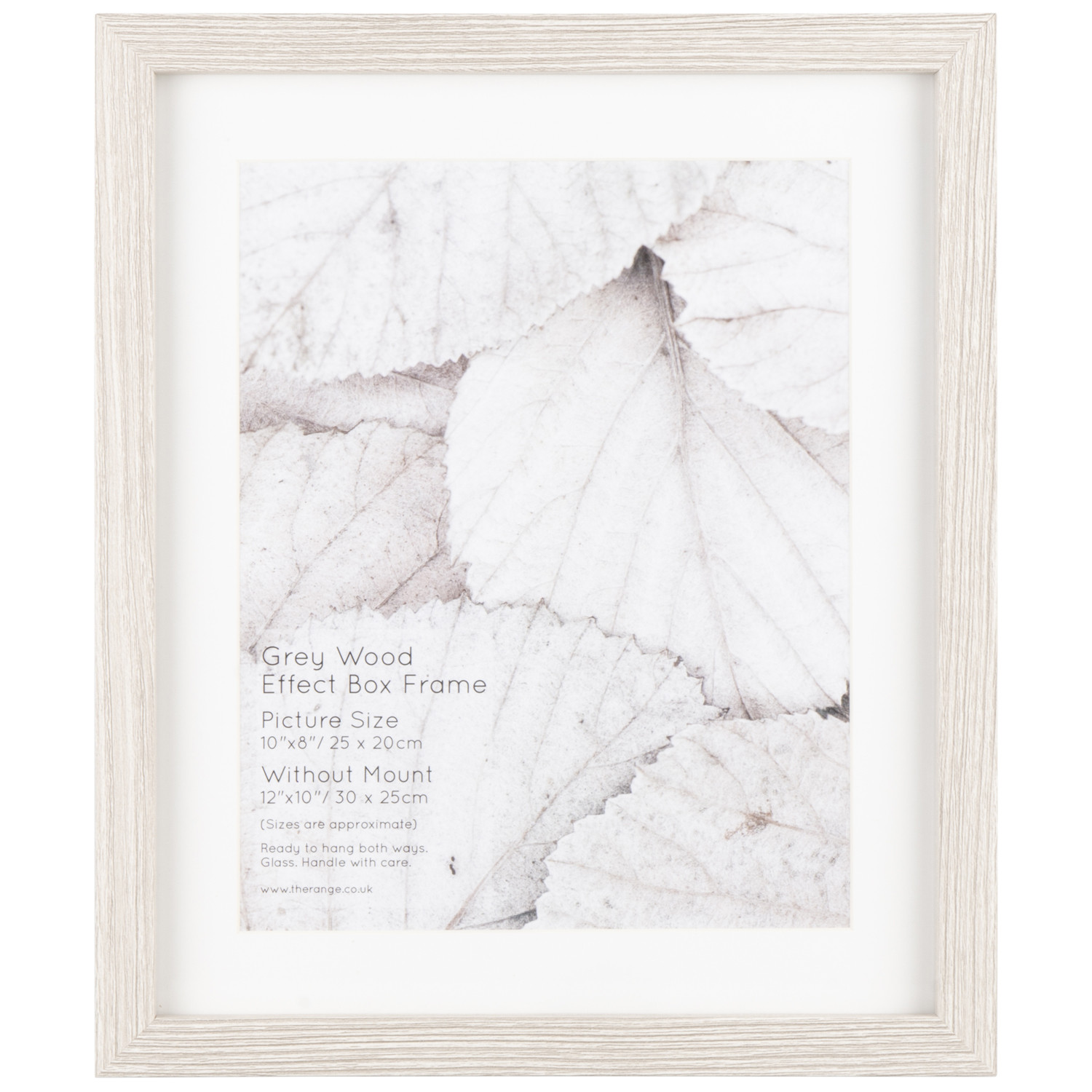 Grey Wood Effect Box Photo Frame 8 x 6 inch