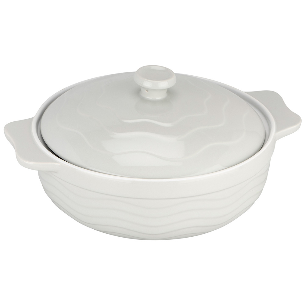 MY White Casserole Dish - Size: 31 x 14 x 25cm - Wilko