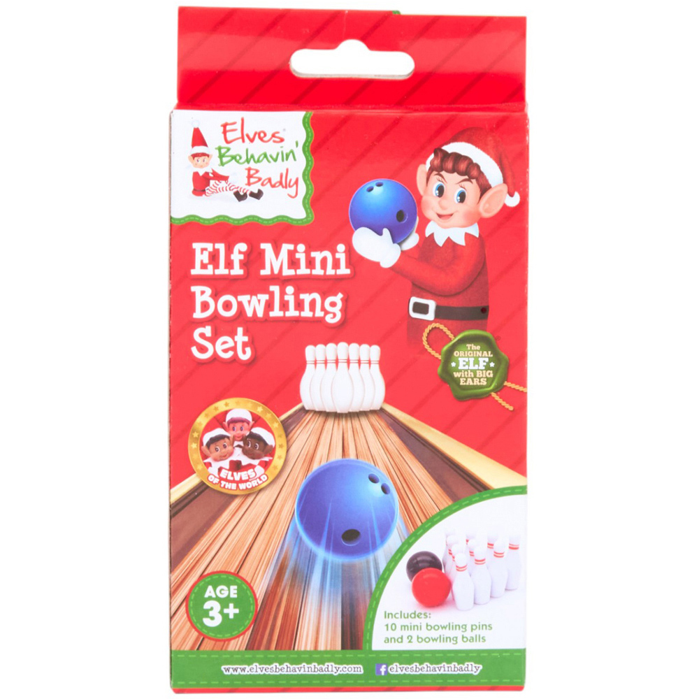 Elves Behavin' Badly - Mini Bowling Set - Small - Christmas Decoration