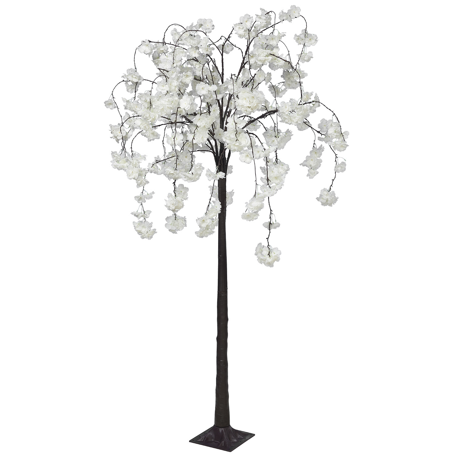 200 LED Willow Blossom Artificial Decorative Tree - White - New