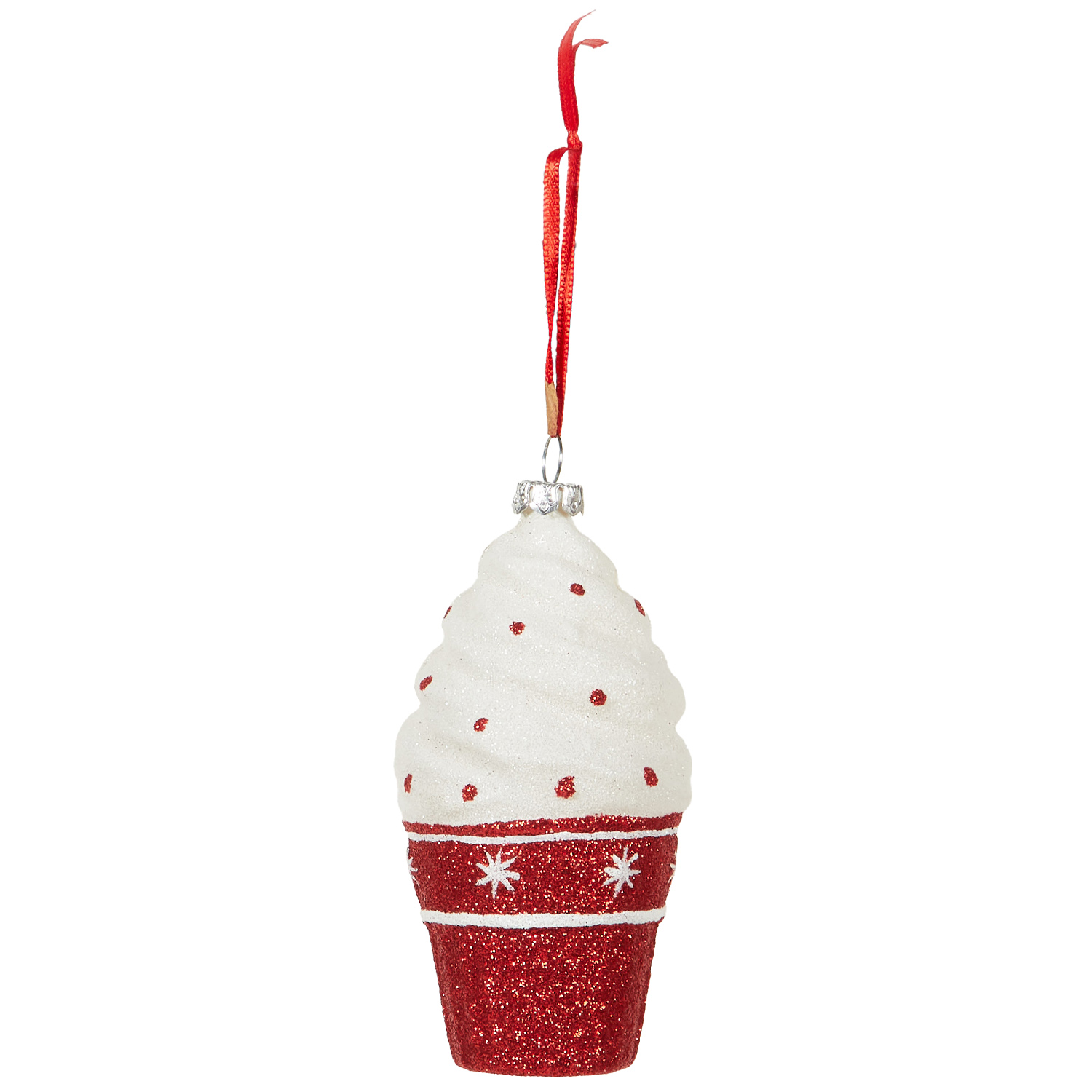 Christmas Ice Cream Decoration - White and Red