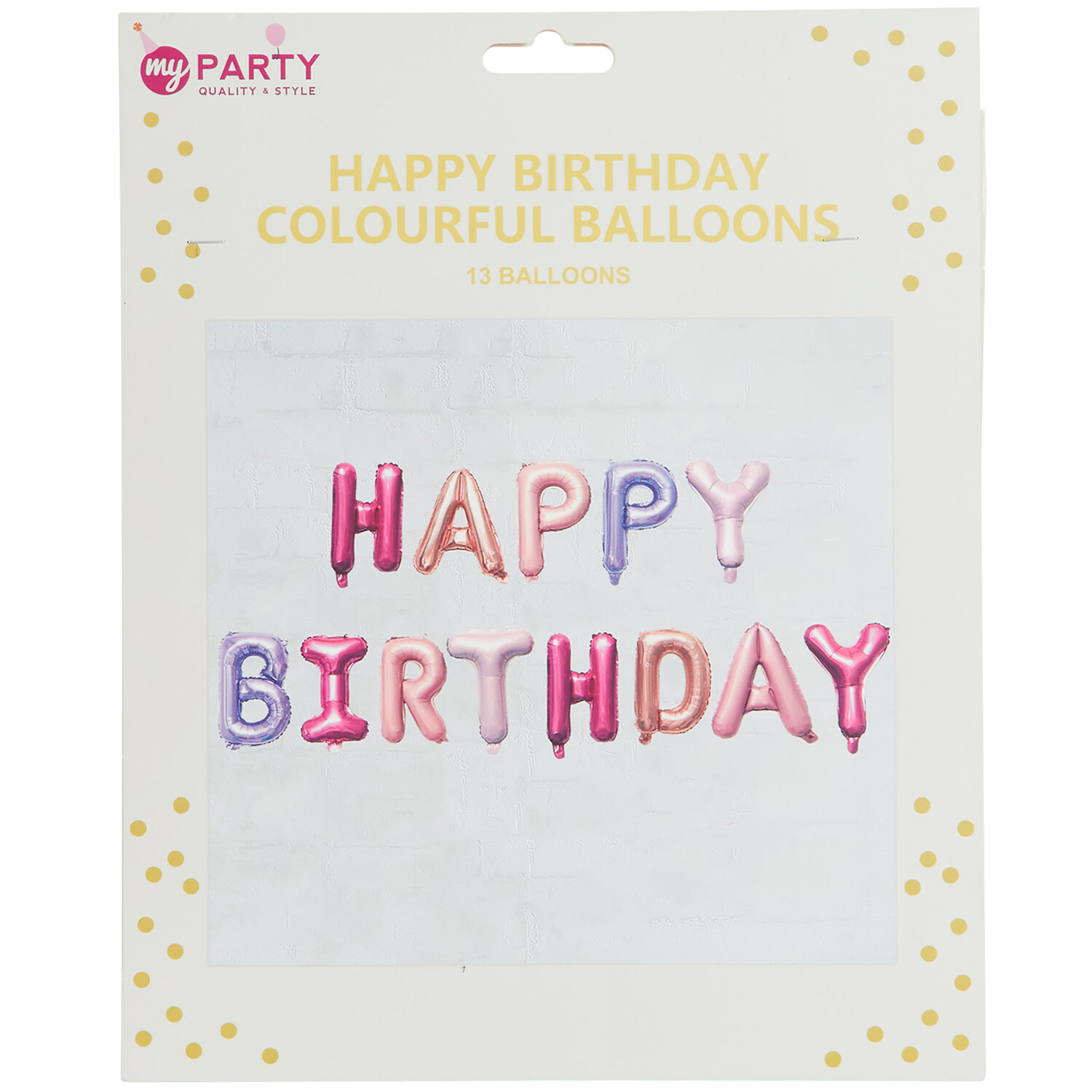 Pastel Party Happy Birthday Balloons - Pastel