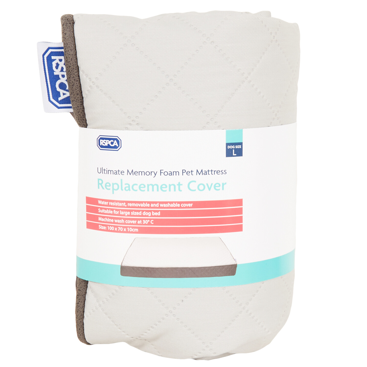 RSPCA Ultimate Memory Foam Mattress Cover - Beige / 70cm