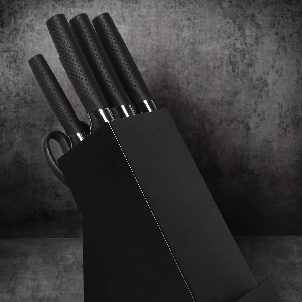5 Piece Stainless Steel Knife Block Set