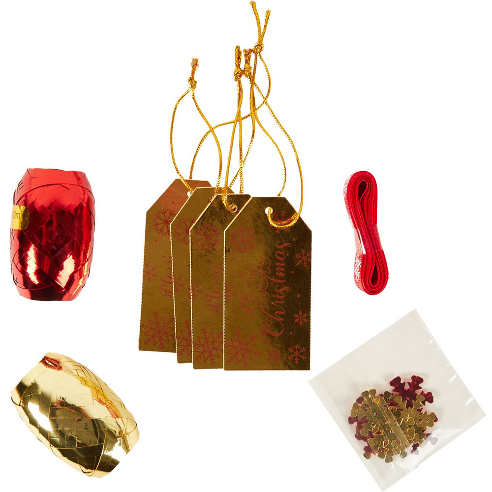 Christmas Gift Accessory Set Red and Gold - Red and Gold