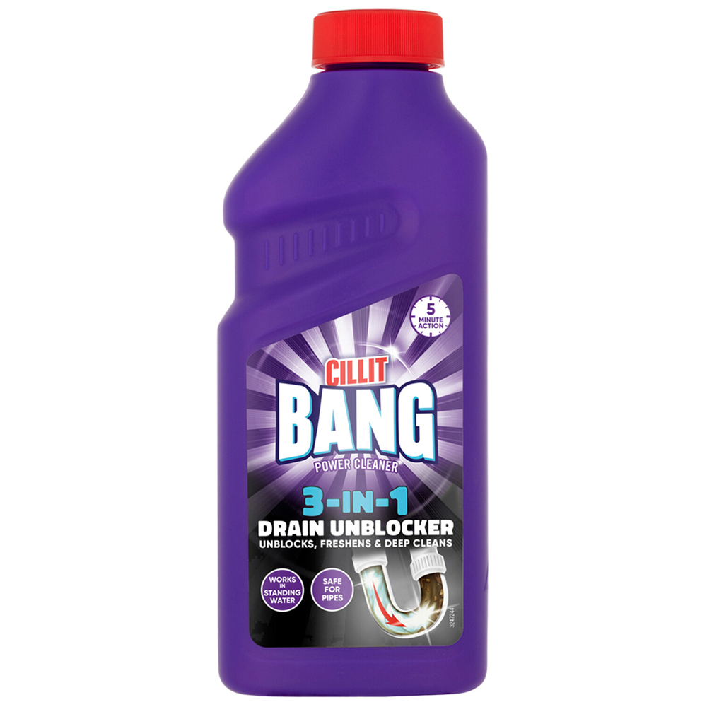 Cillit Bang 3 in 1 Power Cleaner Odour Stop Unblocker Gel 500g