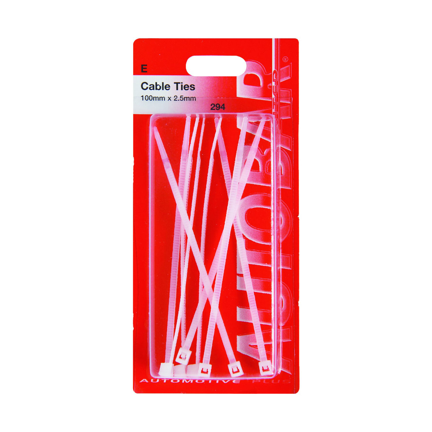 Pack of 8 Autobar Cable Ties - White