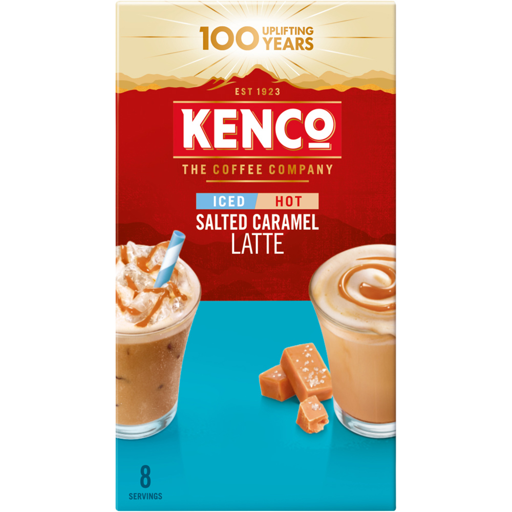 Kenco Iced Hot Salted Caramel Latte 20.3g 8 Pack