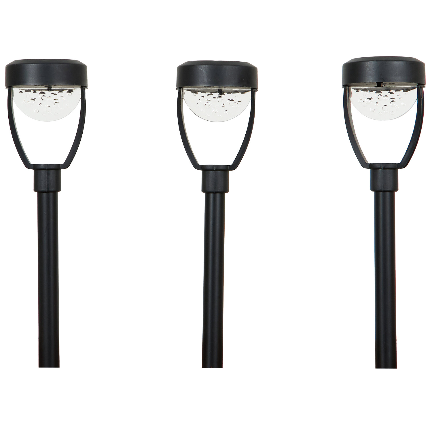 Pack of 10 Solar Apollo Colour Changing Stake Lights - Black