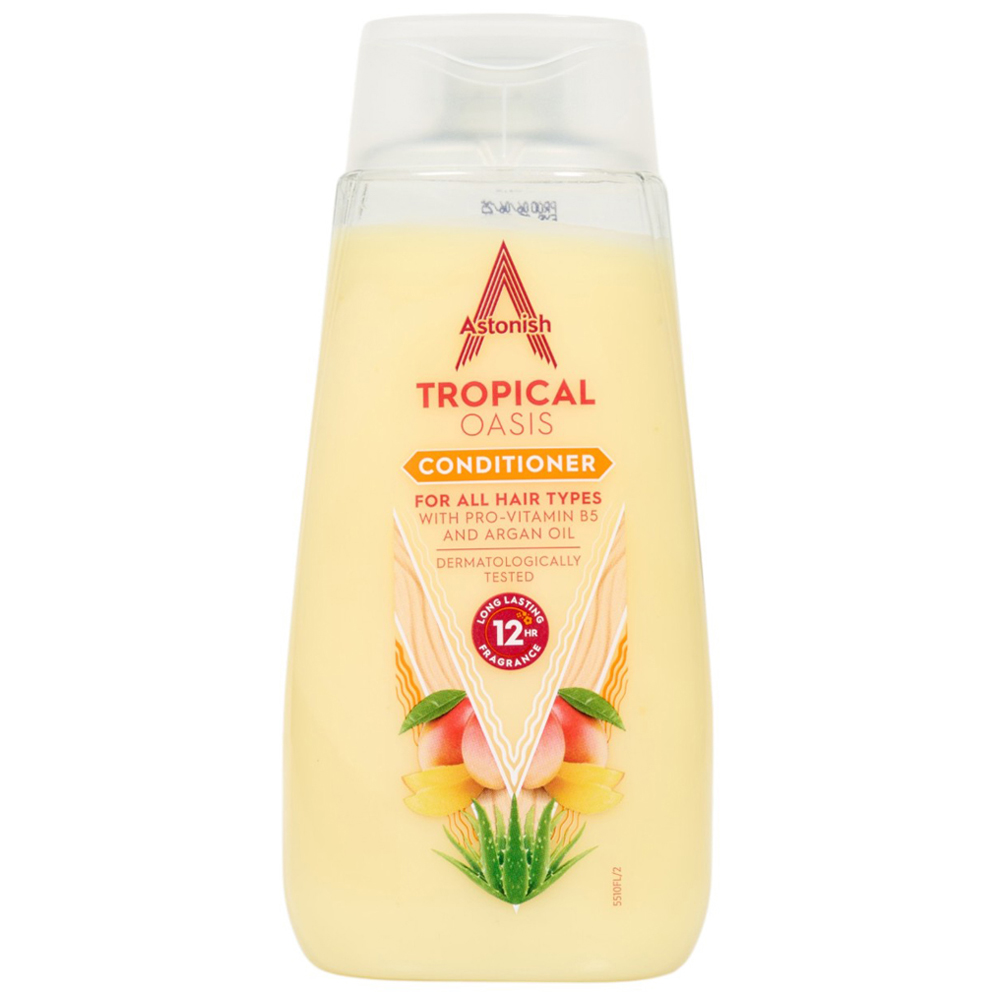 Astonish Tropical Oasis Conditioner 375ml - Hydrating & Softening with Pro-Vitamin B5 & Argan Oil