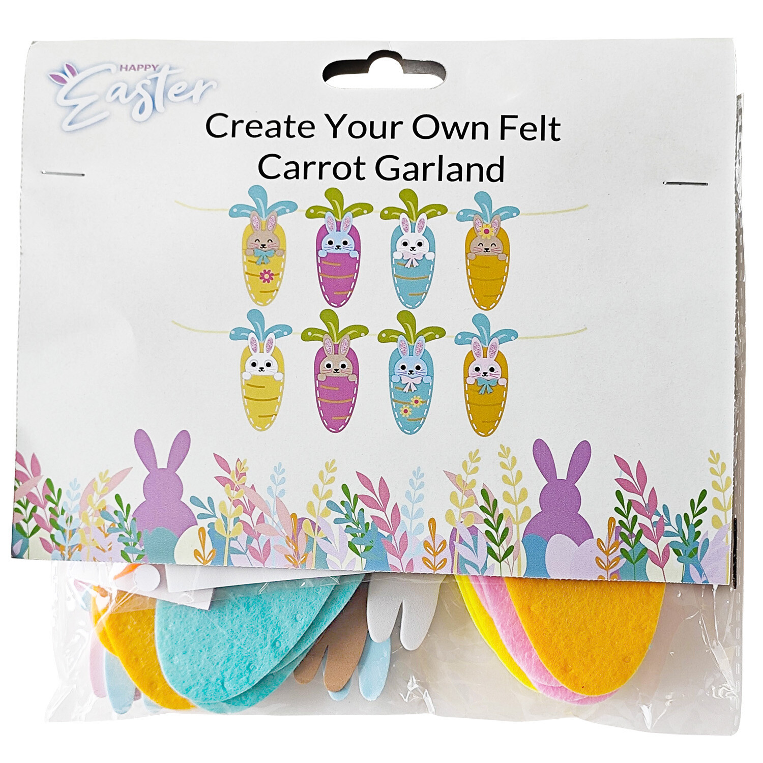 Create Your Own Felt Carrot Garland - Multicolour