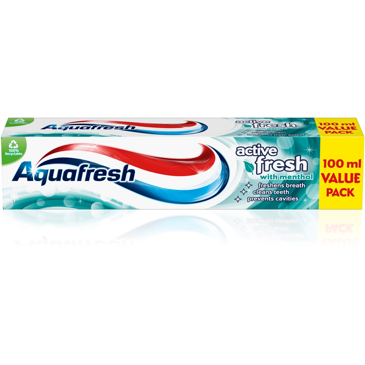 Aquafresh Active Fresh Toothpaste 100ml - Red, White and Blue