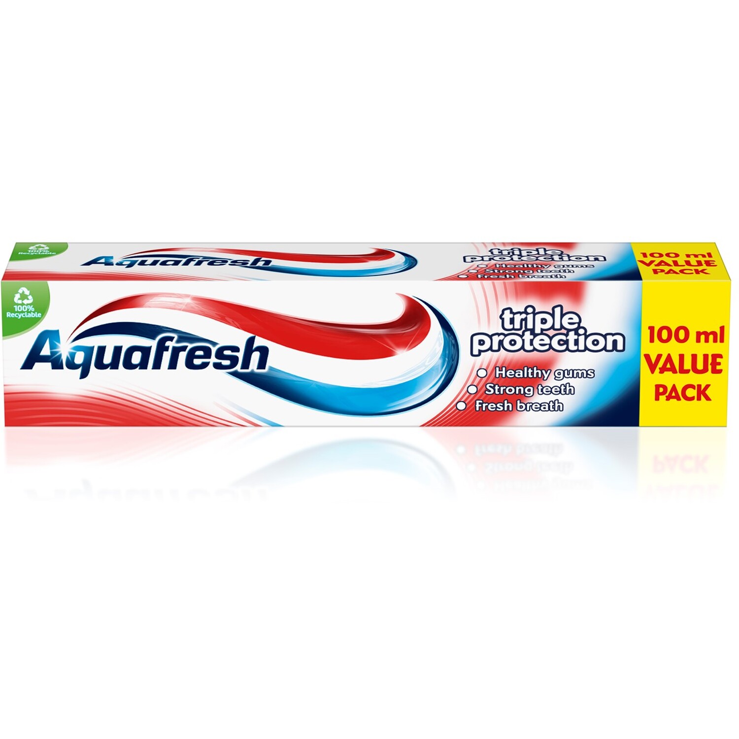 Aquafresh Triple Protection Toothpaste 100ml - Red, White, and Blue