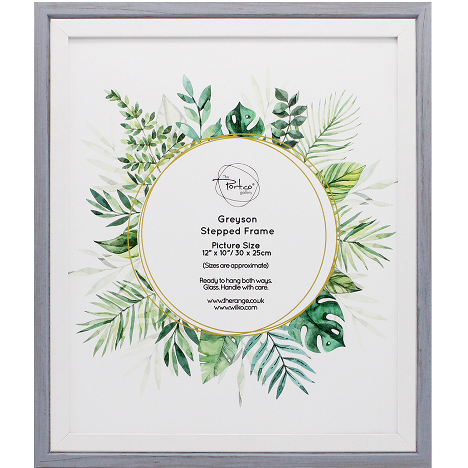 Greyson Stepped Frame - Grey / 10 x 12 inch