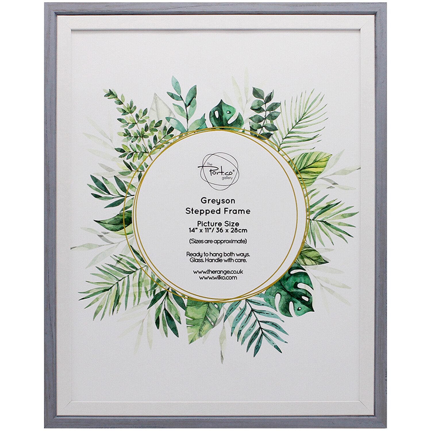 Greyson Stepped Frame - Grey / 11 x 14 inch