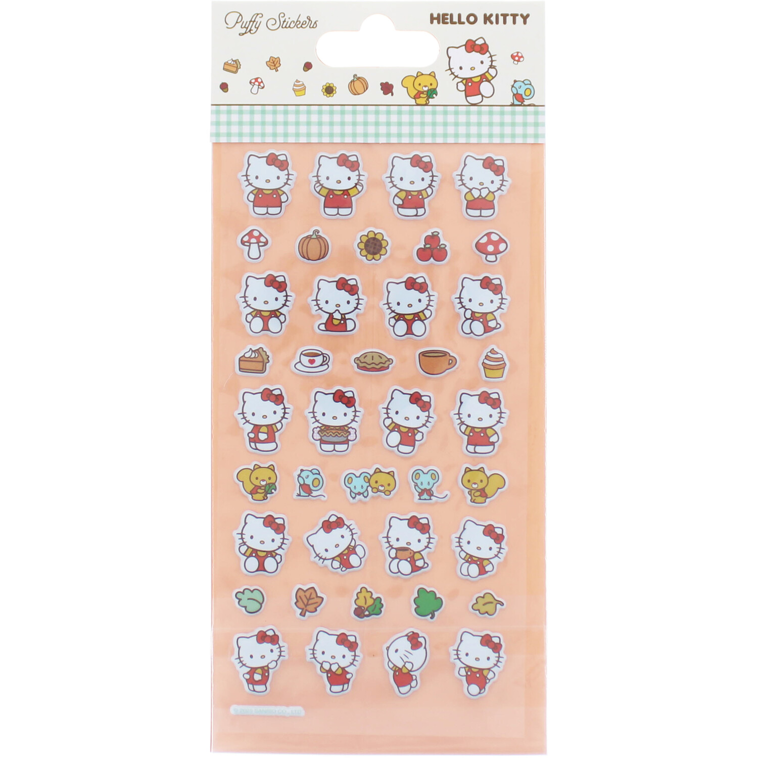 Pumpkin Hello Kitty Puffy Stickers Multicolour