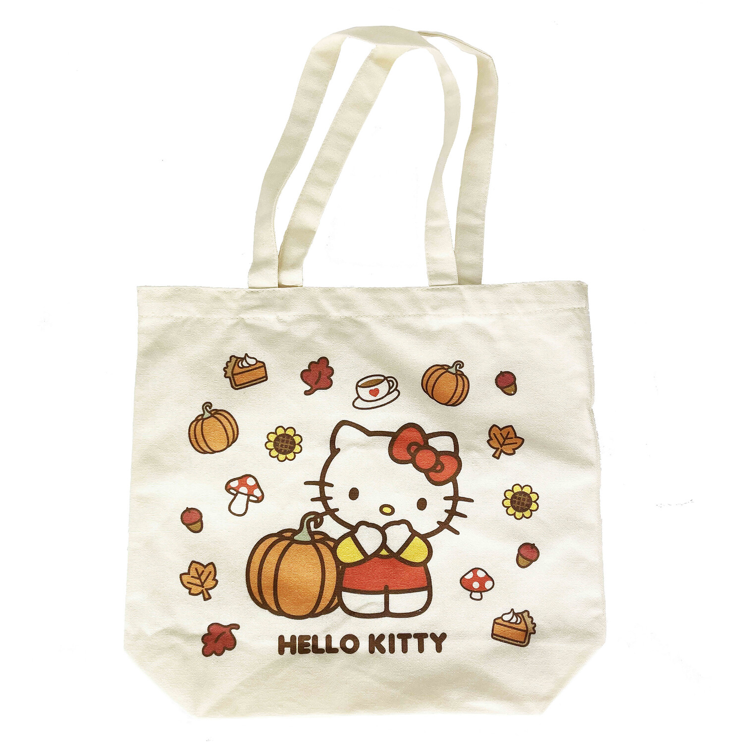 Pumpkin Hello Kitty Tote Bag White