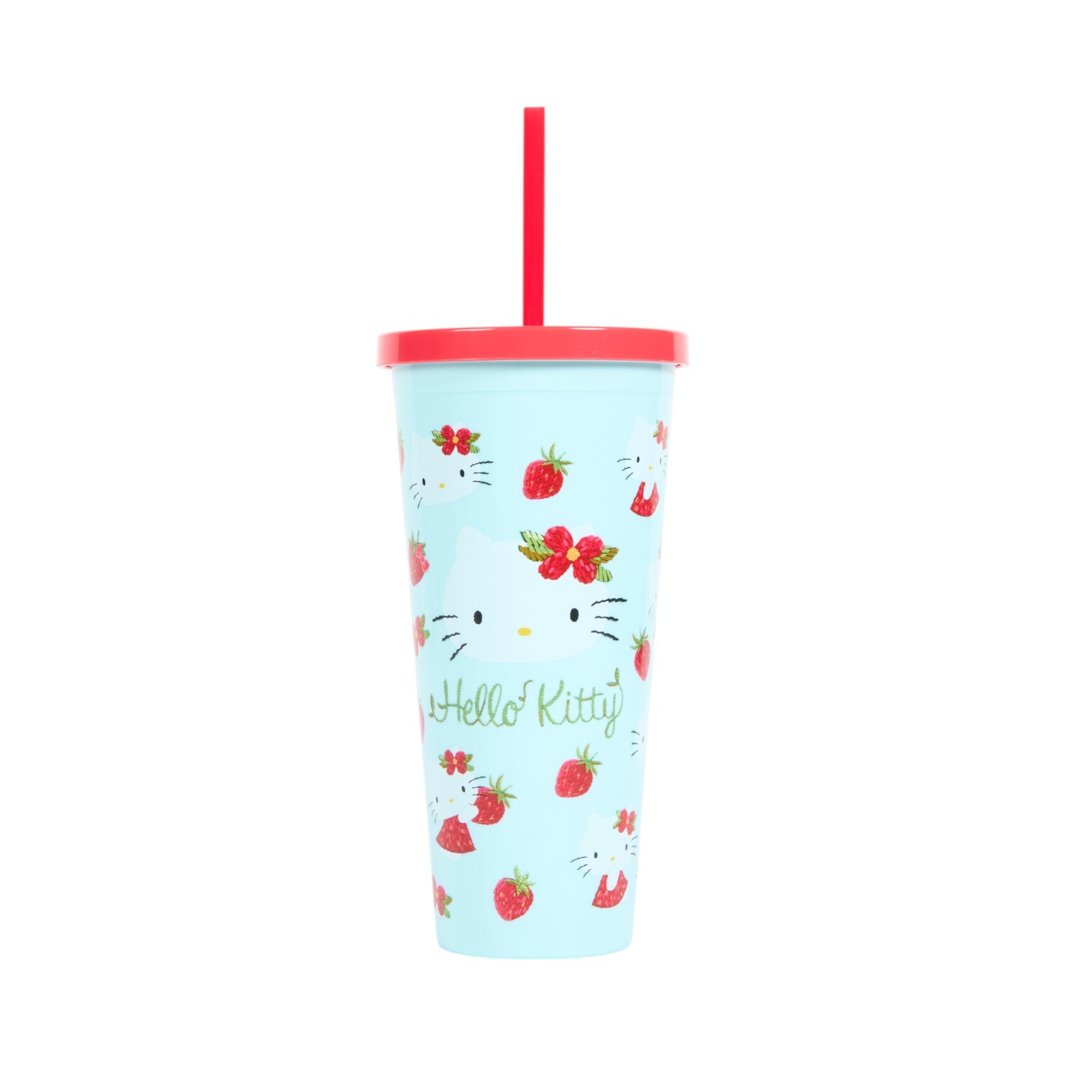 Strawberry Hello Kitty Tumbler - Blue and Red
