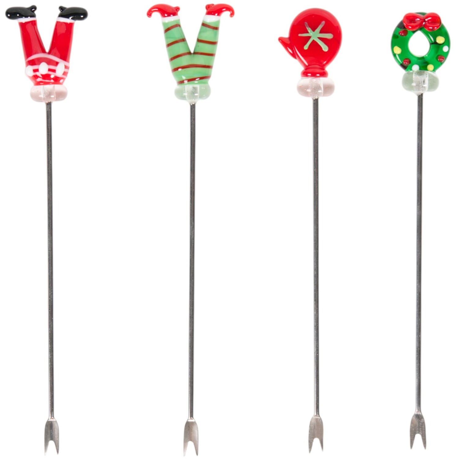 Set of 4 Festive Fondue Forks