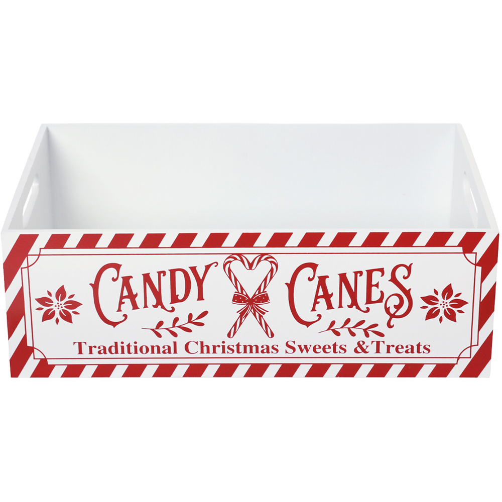 Candy Cane Crate - White and Red