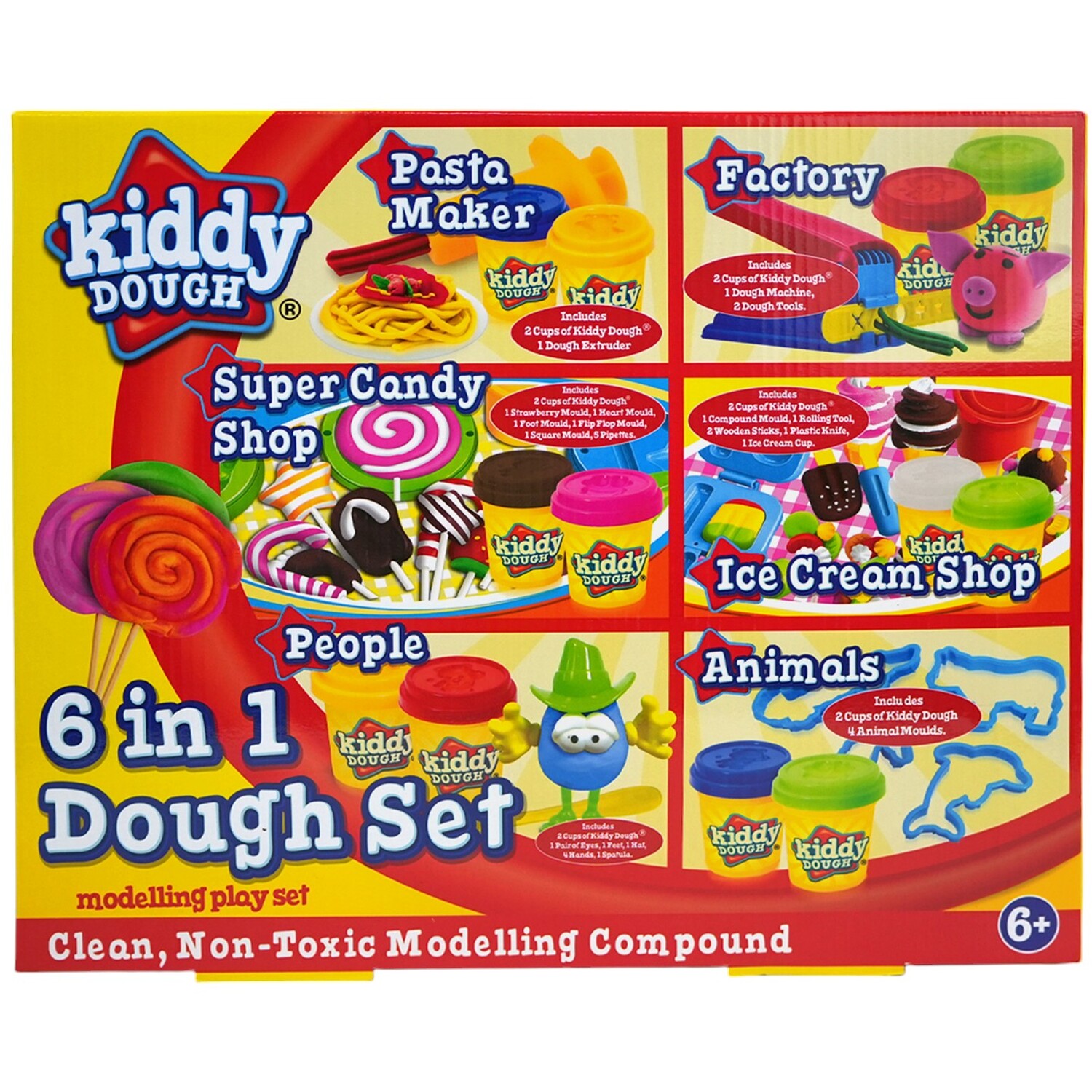 6 in 1 Dough Set Multicolour