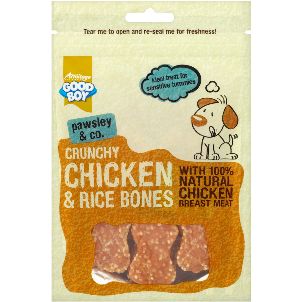 Good Boy Crunchy Chicken and Rice Bones Dog Treats