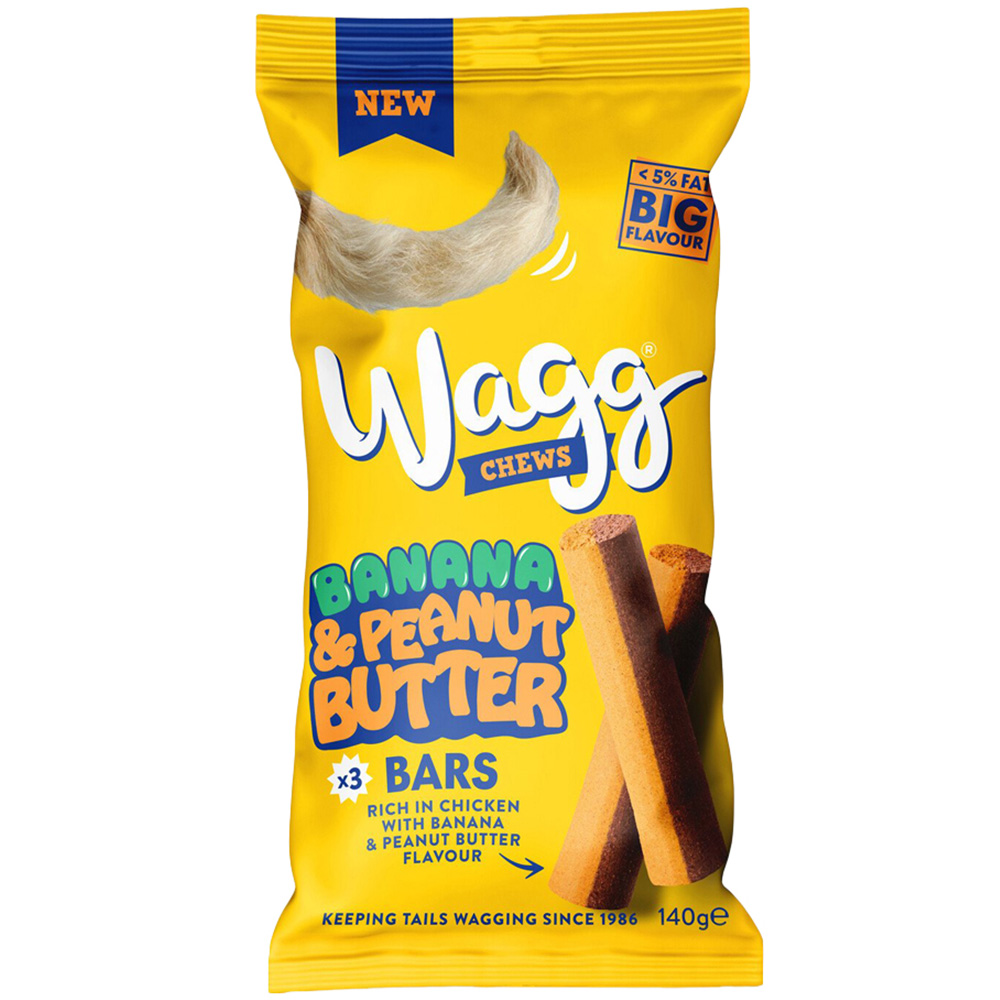 Wagg Chews Banana and Peanut Butter Bars Dog Treats