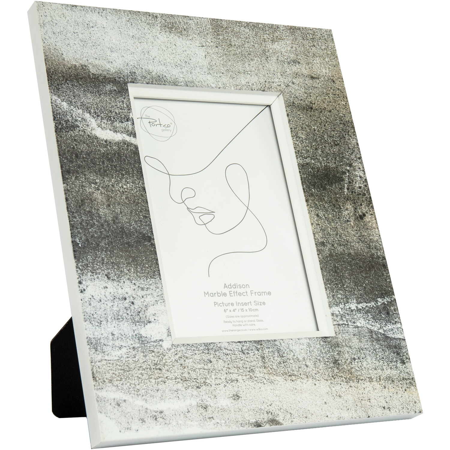 Addison Marble Effect Frame Grey 6 x 4in