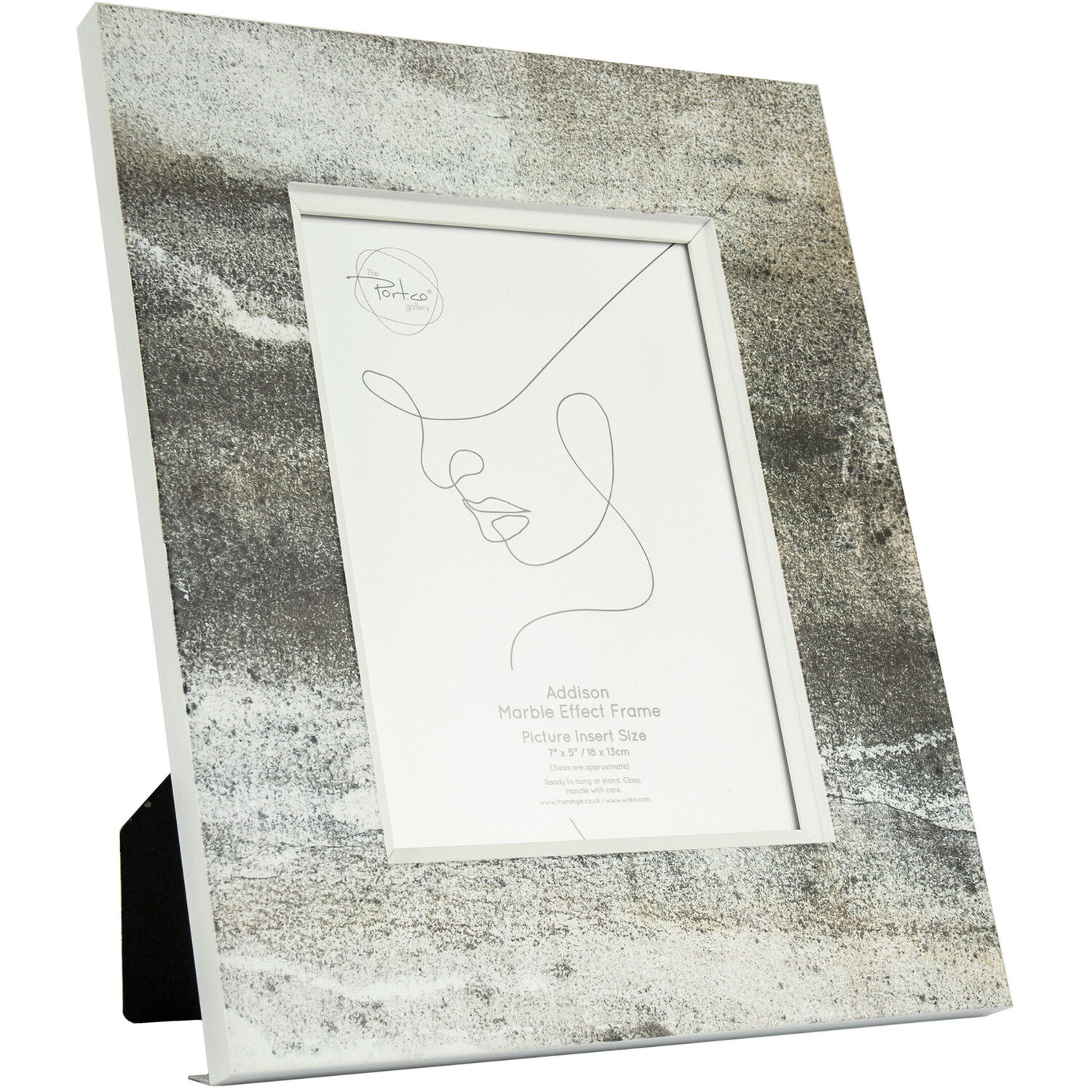 Addison Marble Effect Frame Grey 7 x 5in