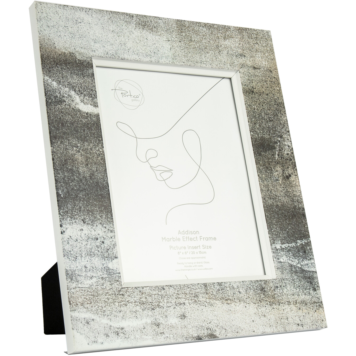 Addison Marble Effect Frame Grey 8 x 6in