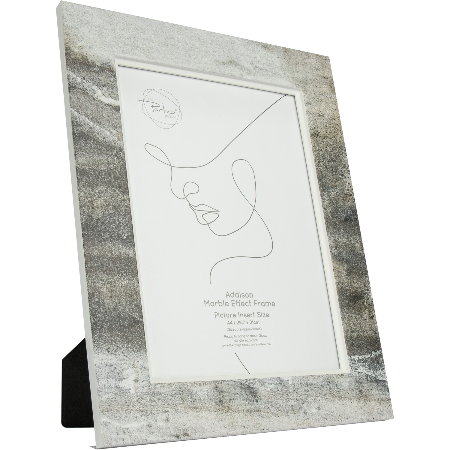 Addison Marble Effect Frame Grey A4