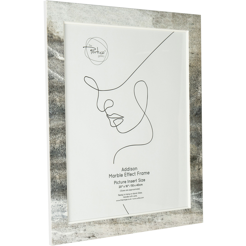 Addison Marble Effect Frame - Grey / 20 x 16in