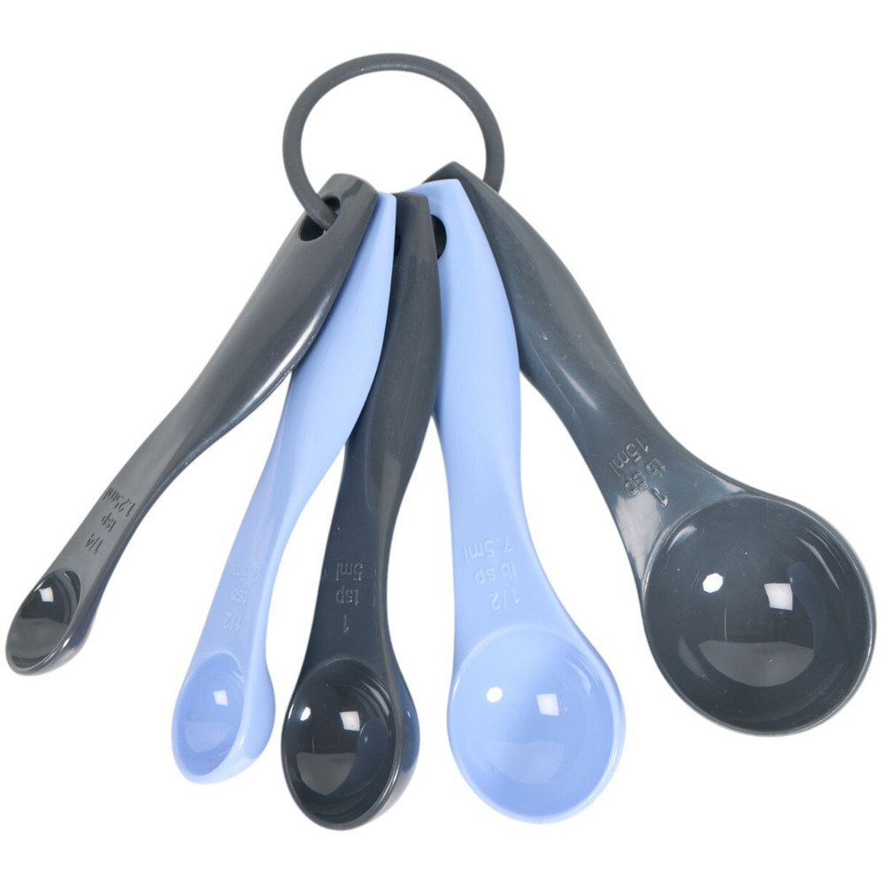Set of 5 Measuring Spoons Blue