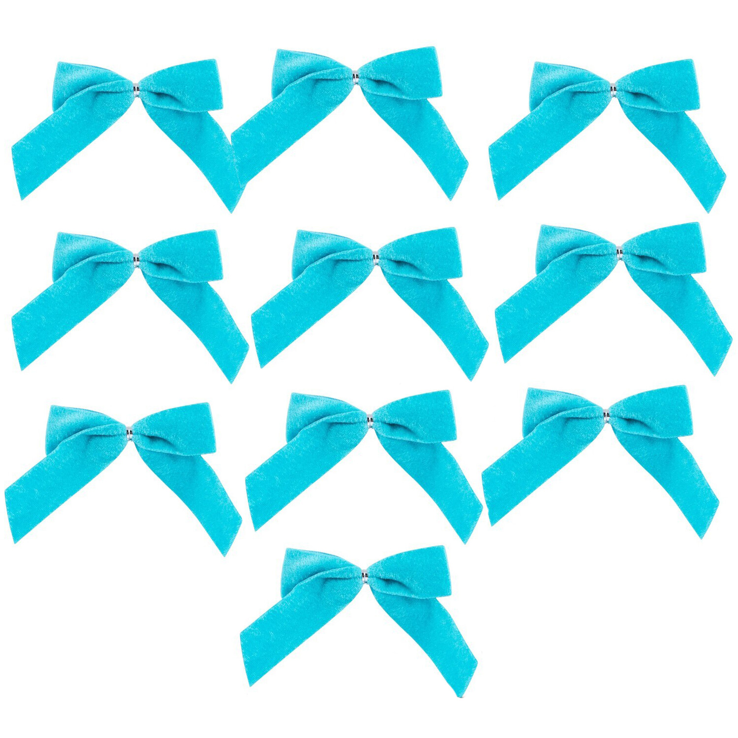 Pack of 10 Bright Tree Trim Bow Decorations Blue