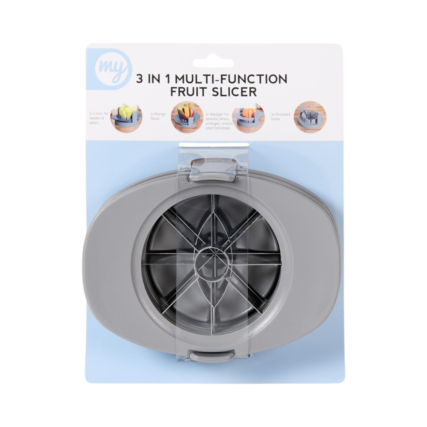 My Kitchen 3 in 1 Multi Function Fruit Slicer Grey