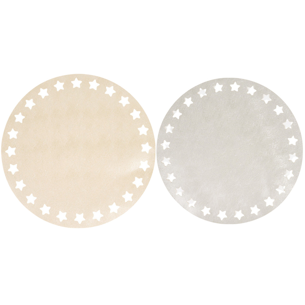 Pack of 2 Reversible Silver and Gold Placemats